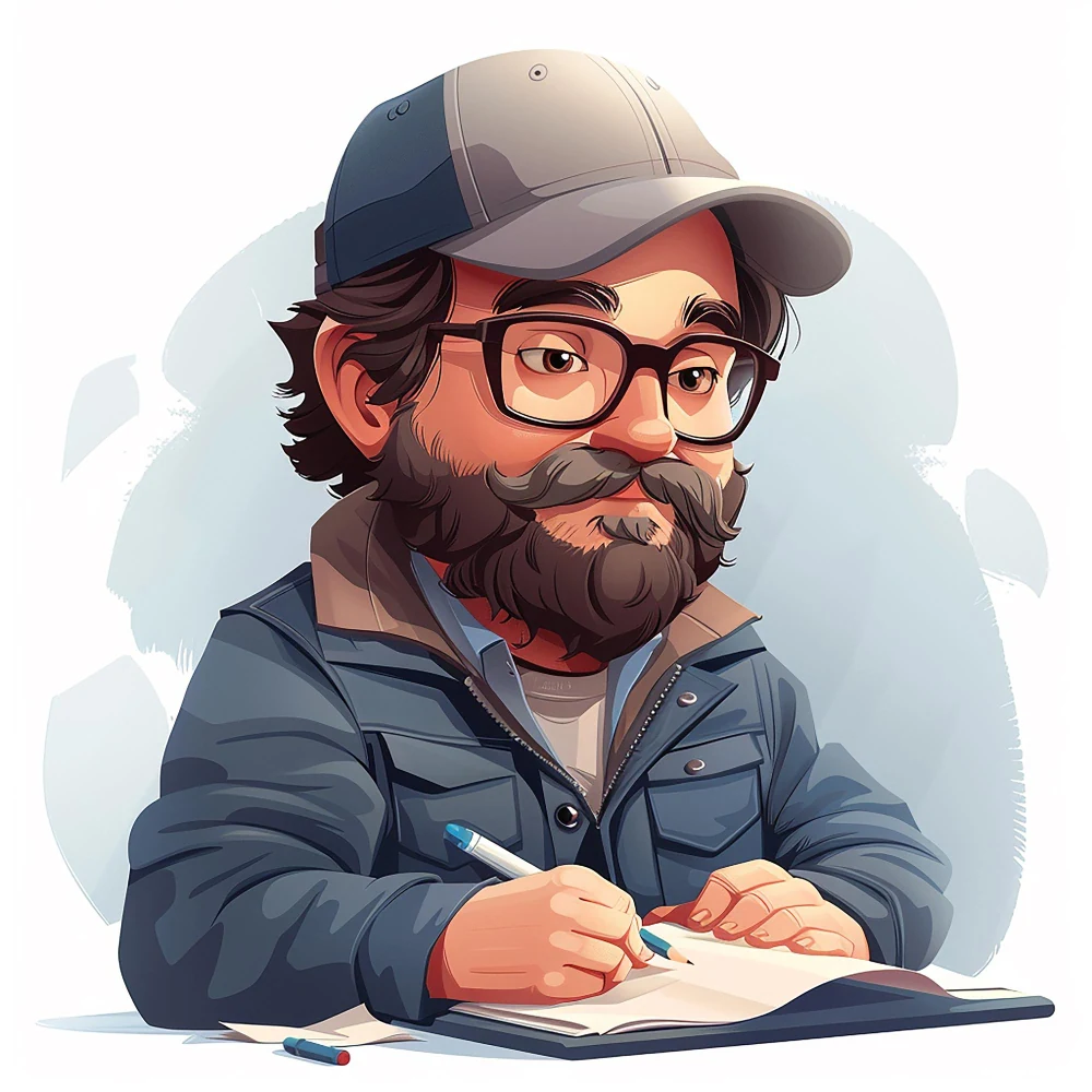 Illustration of Daniel Wong, Malaysia iGaming researcher, writing notes at a desk in a professional style.