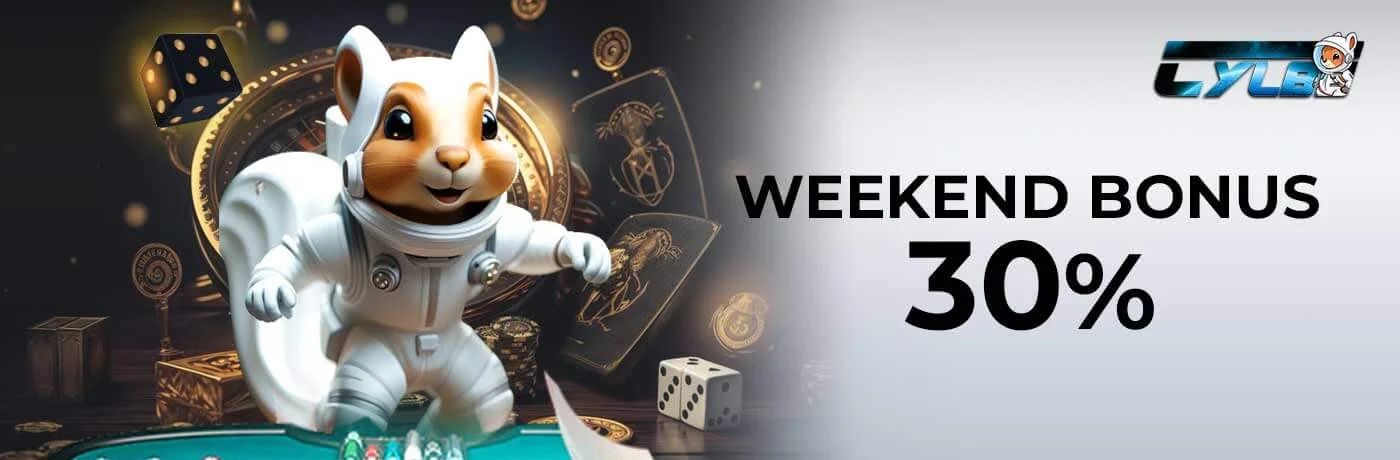 Weekend bonus — 30%